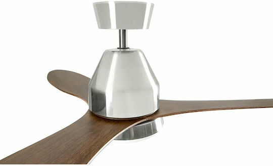 Lucci Air Whitehaven DC Ceiling Fan 143cm with Light Fixture Brushed Chrome