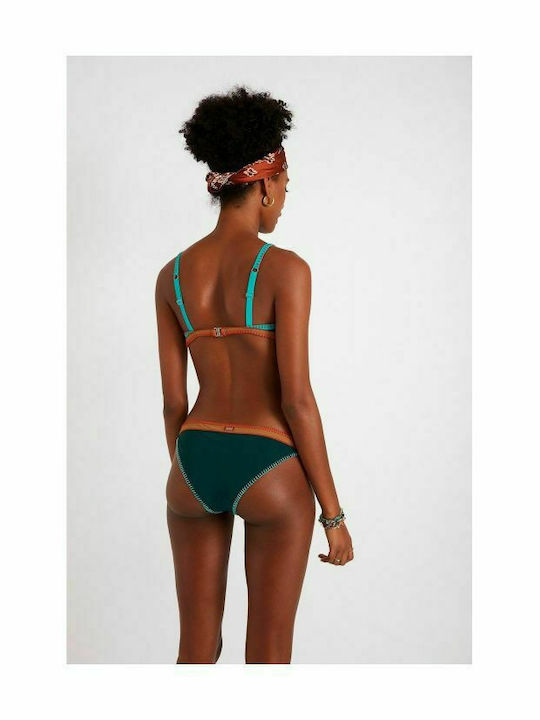 Banana Moon Bikini Set Triangle Top & Slip Bottom Taeko & Fresia Teknicolor Green