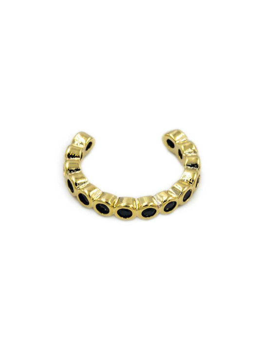 Ear Cuffs Ear Cuffs Gold with Black Elements Steel