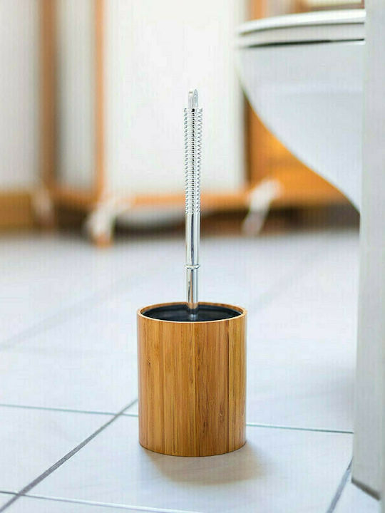 Relaxdays Plastic Toilet Brush Brown