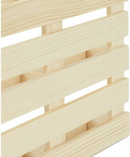 Relaxdays Coaster Wooden Beige 12x12cm 6pcs