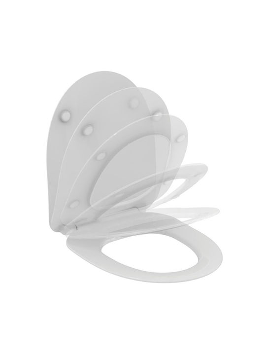 Ideal Standard Plastic Soft Close Toilet Seat White iLife A 44.5cm