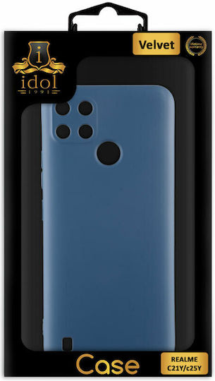 Idol 1991 Velvet Задна корица Силикон Син (Realme C21Y / C25Y)