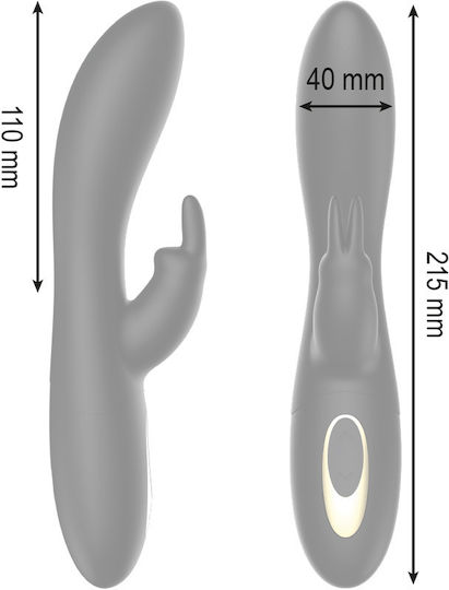Ibiza Rotating Rabbit Vibrator Δονητής Rabbit 21.5cm Black