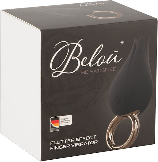 Belou Vibrator Finger Be Satisfied Finger Vibrator 3.8cm Black