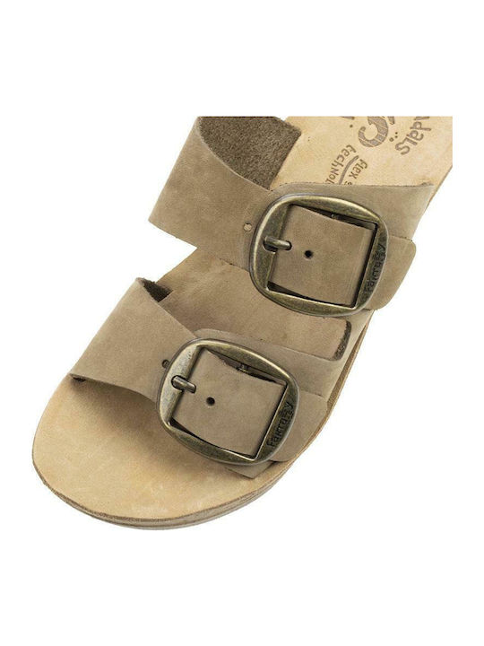 Helena Anatomic Women's Leather Platform Wedge Sandals Brown