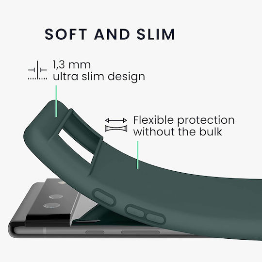 KWmobile Back Cover Σιλικόνης 1.3mm Blue Green (Google Pixel 6)