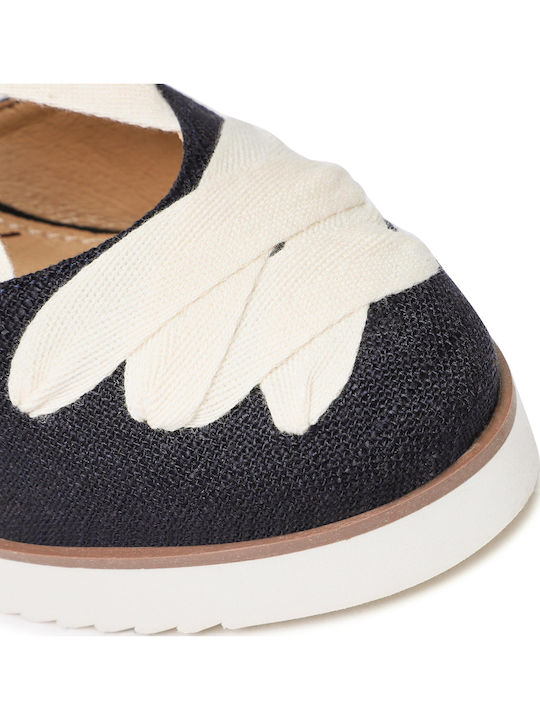 Isla Sash Women's Fabric Platform Espadrilles Navy Blue