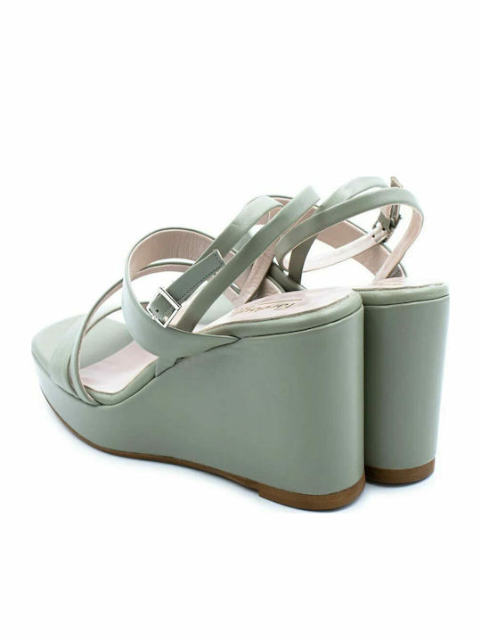 Women's Leather Ankle Strap Platforms Ladi