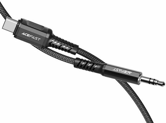 Acefast C1-08 Braided USB 2.0 Cable USB-C male - 3.5mm Μαύρο 1.2m
