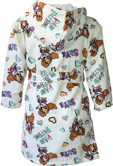Disney Kids Hooded Bathrobe Paw Patrol Ecru