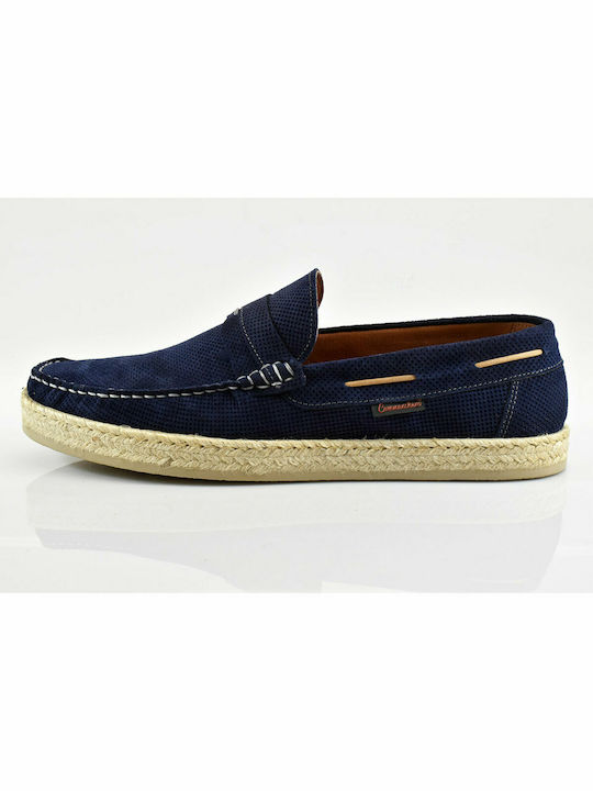 Commanchero Original Men's Suede Loafers Blue