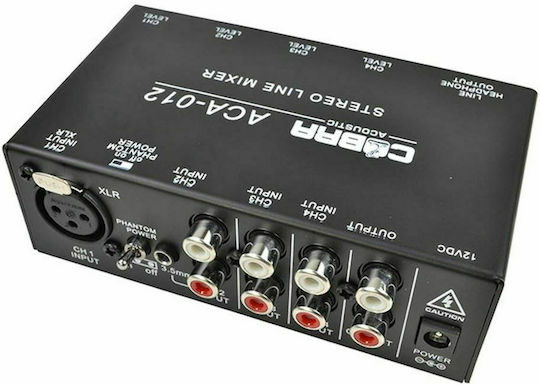 Cobra ACA-012 Αναλογικός Μίκτης 5 Καναλιών με Phantom Power & 1 Εισόδο XLR