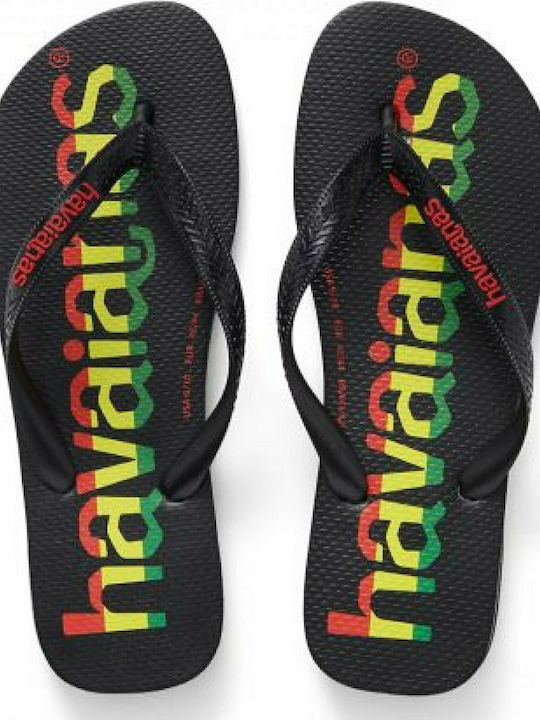 Top Logomania Men's Flip Flops Black