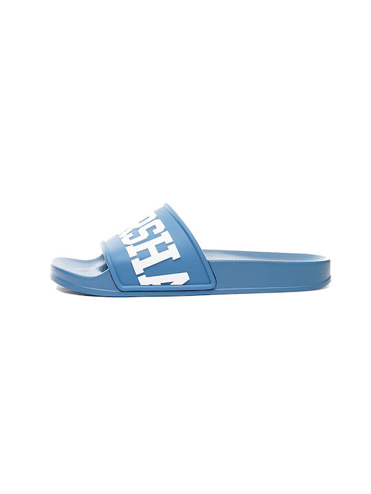 Franklin & Marshall Men's Slides Light Blue