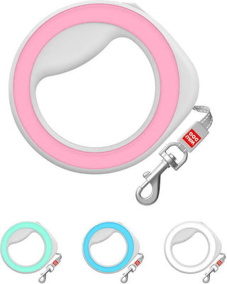 WauDog Foldable Dog Leash/Lead Strap Ring Shaped XS-M in Pink color 2.9m up to 40kg 31-246