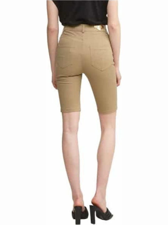 Damen Bermuda Jean Beige