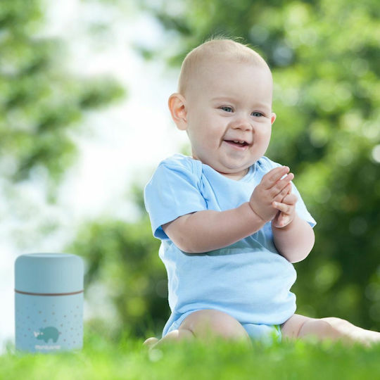 Miniland Silky Baby Food Thermos Stainless Steel Blue 600ml