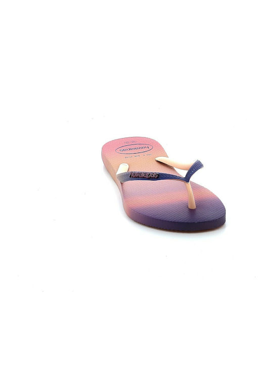 Gradient Sunset Flip Flops Ballet Rose