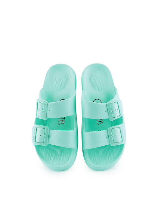 Cubanitas Frauen Flip Flops in Hellblau Farbe