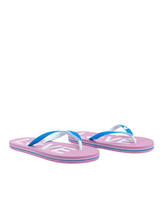 Beverly Hills Polo Club Frauen Flip Flops in Hellblau Farbe