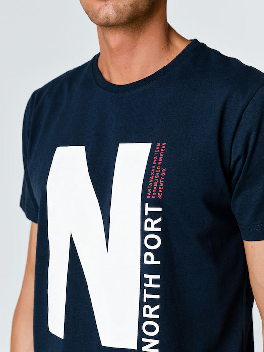 Snta T-shirt with Print Big N NORTH PORT - Blue Navy