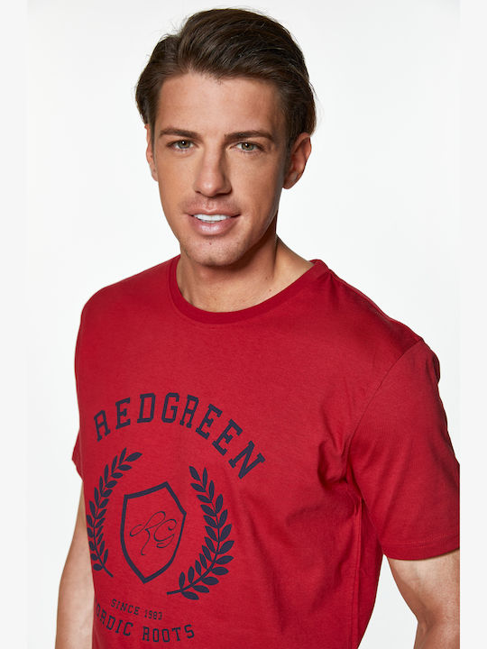 RedGreen T-shirt with Nordic Roots print - Red