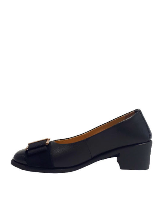 Leather Black Heels