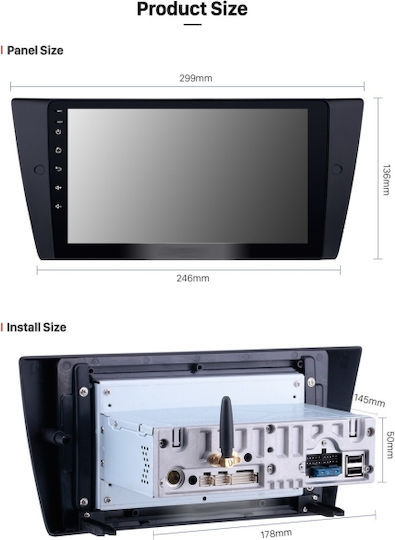 Sistem Audio Auto 2DIN (Bluetooth/USB/WiFi/GPS/Apple-Carplay/Android-Auto)