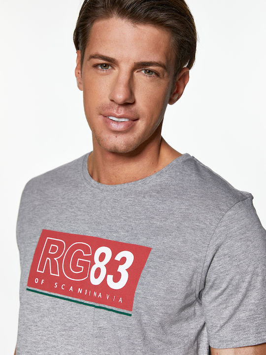 RedGreen T-shirt with Print RG83 Of Scandinavia - Grey Melange