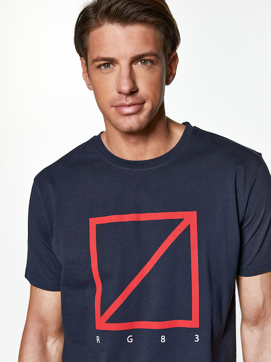 RedGreen T-shirt με Τύπωμα Logo RG83 - Μπλε Navy