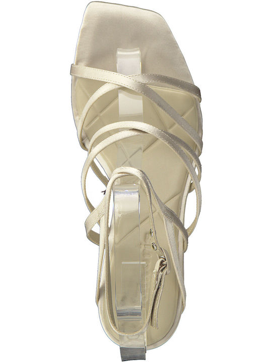 Stoff Sandalen Platinum