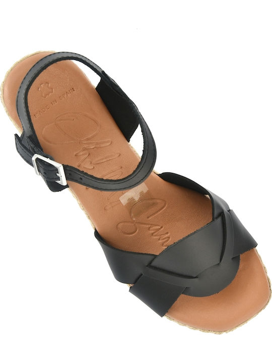 Leder Sandalen Anatomisch Schwarz
