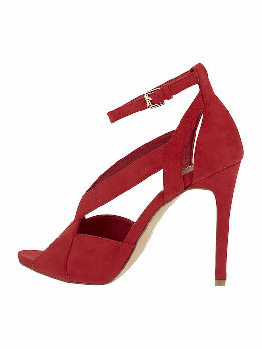 Silvia 518 Suede Sandalen Rot