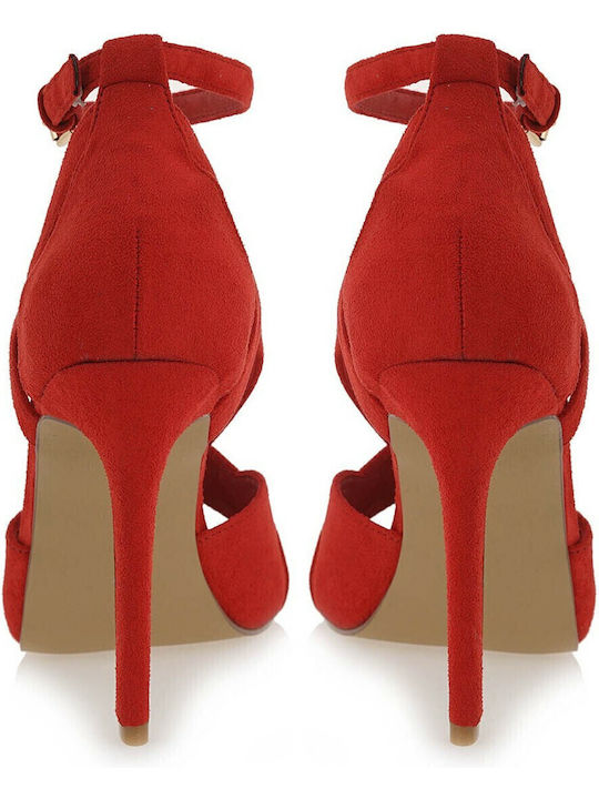 Silvia 518 Suede Sandalen Rot