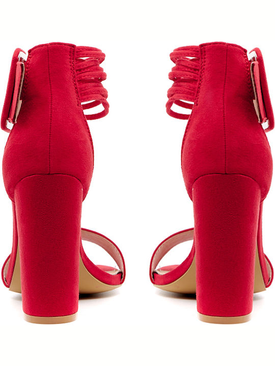 Suede Sandals Anatomic Red