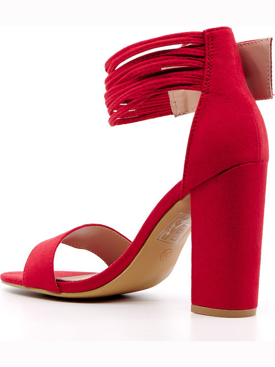 Suede Sandals Anatomic Red