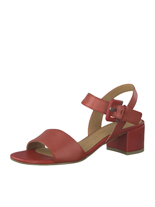 Leder Sandalen Rot