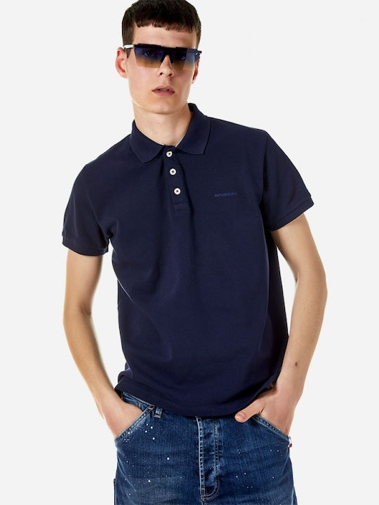 Brokers Jeans Herren Kurzarmshirt Polo Marineblau