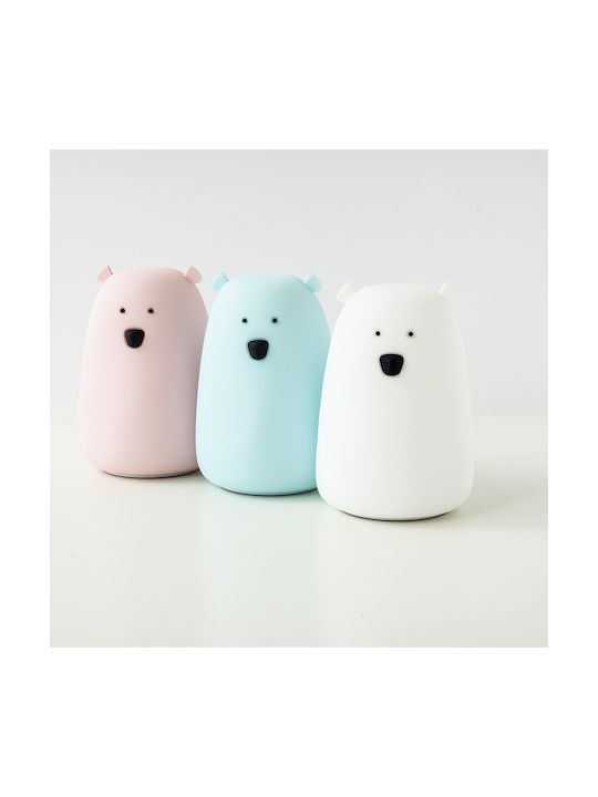 Rabbit & Friends Lămpi De Veghe Pentru Copii Urs Telecomandă Usb Alb