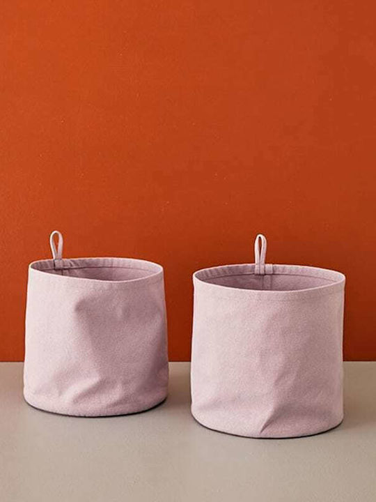Kids Concept Kinder Aufbewahrungskorb aus Stoff Lila 20cm 2Stück
