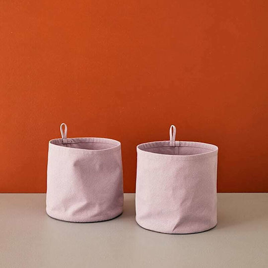 Kids Concept Kinder Aufbewahrungskorb aus Stoff Lila 20cm 2Stück
