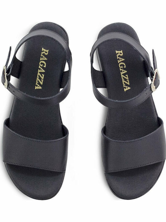 Leder Sandalen Schwarz