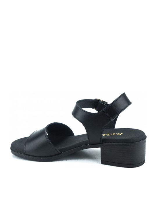 Leder Sandalen Schwarz