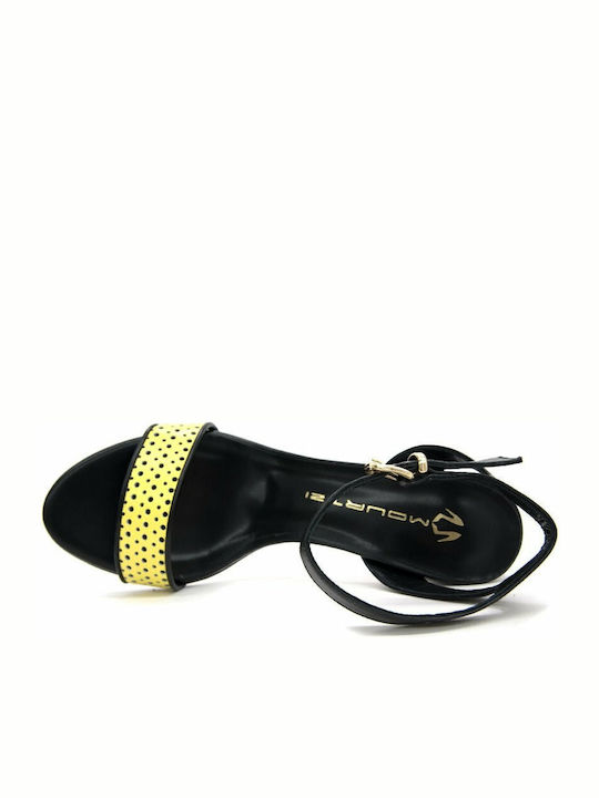 Leder Sandalen Gelb