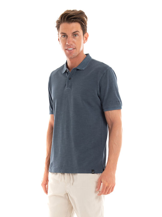 Gabba Men's Short Sleeve Blouse Polo Navy Blue