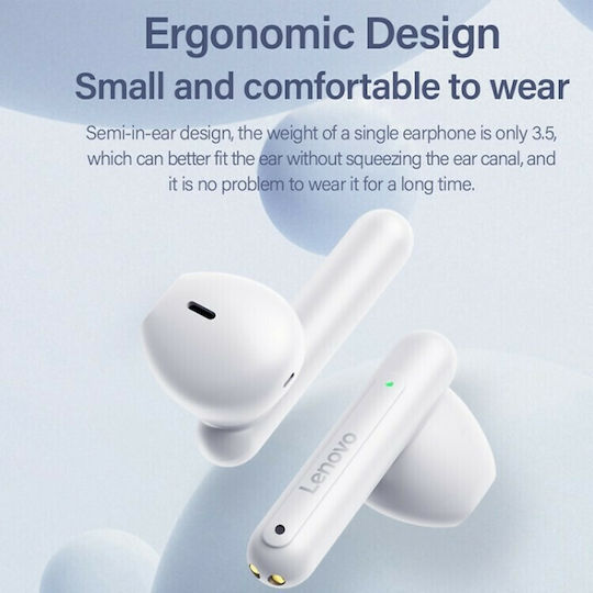 Lenovo LP1 Pro In-ear Bluetooth Handsfree Ακουστικά με Θήκη Φόρτισης Μαύρα
