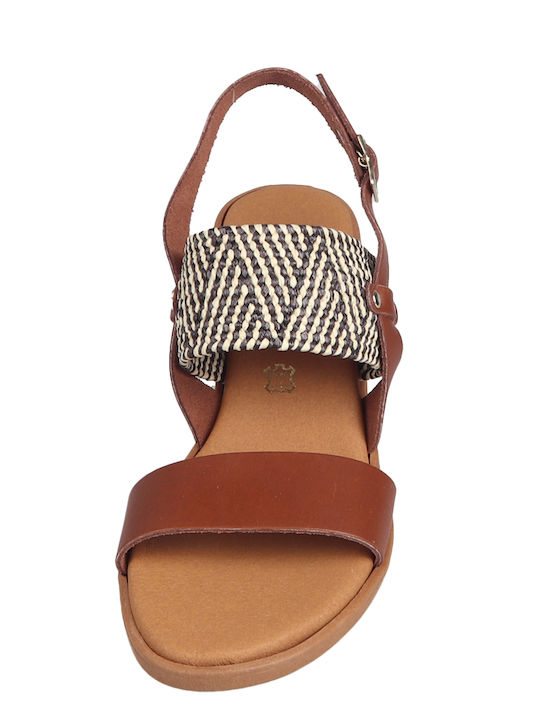 Leather Sandals Tabac Brown