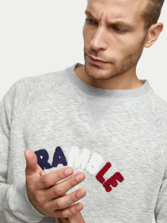 Snta Sweatshirt Sweatshirt with Ramble Embroidery - Grey Melange