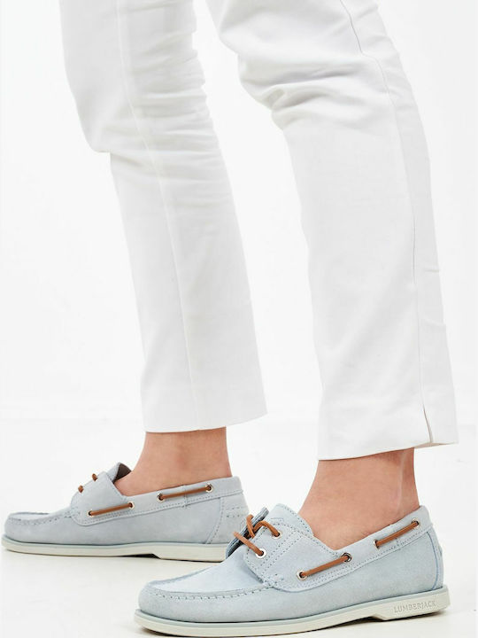 Navigator Women's Boat Shoes in Light Blue Color